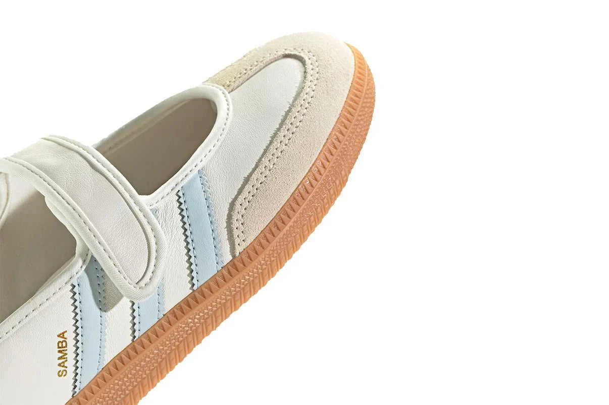 Adidas Samba Jane White Blue Gum Branco