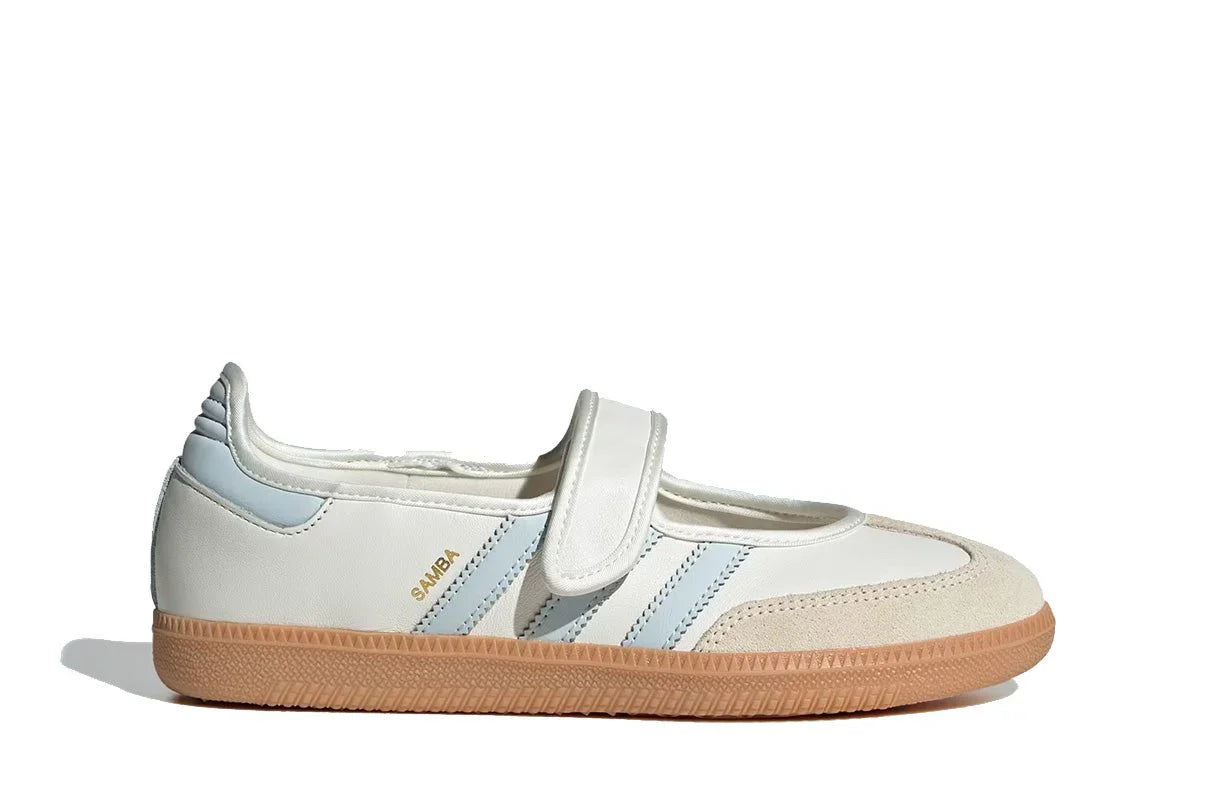 Adidas Samba Jane White Blue Gum Branco