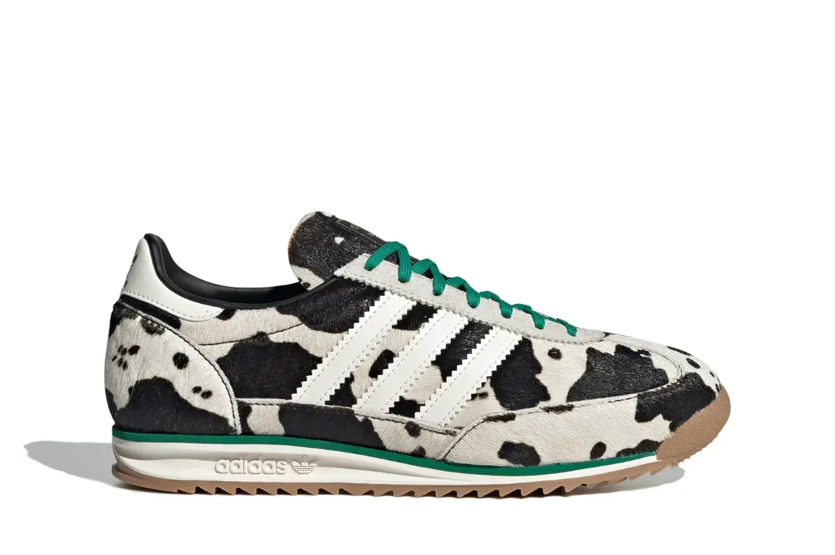 Adidas SL 72 OG Court Green Cow Print Bege - vista frontal