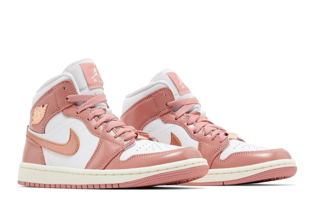 Air Jordan 1 Mid SE Red Stardust White Rosa